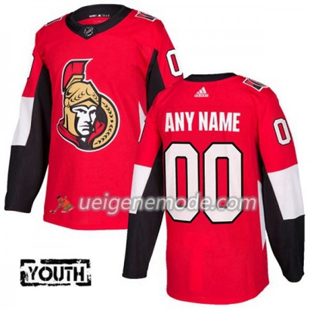 Kinder Eishockey Ottawa Senators Custom Adidas 2017-2018 Rot Authentic